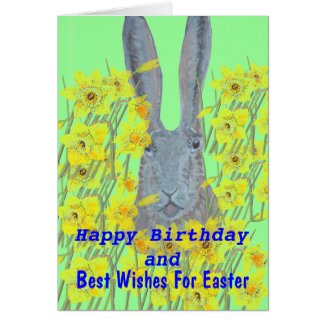 Birthday at Easter Card,