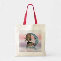 Birthday Bag With Cute Fairy And Frog Prince, Blu