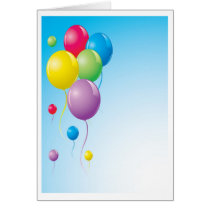 Birthday Balloons card cards