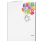 cartoon, cat, balloon, birthday, boynton