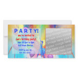 Birthday Balloons Party Invitation photo cards