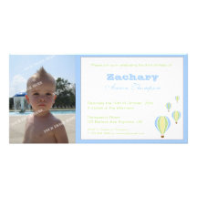 Birthday Balloons Party Invitation Picture Card