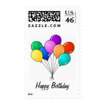Birthday Balloons Postage Stamp