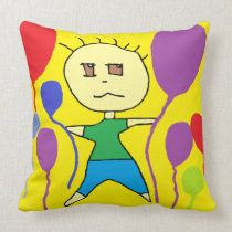BIRTHDAY BALLOONS THROW PILLOW