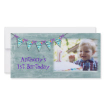 Birthday Banner Photo Card photo cards