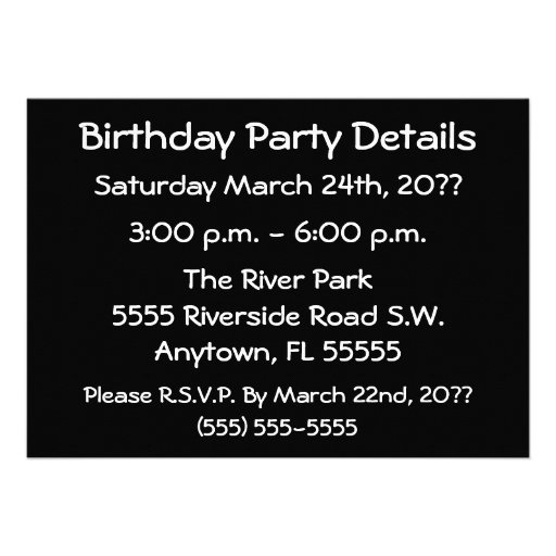 Birthday Baseball Party Invitation