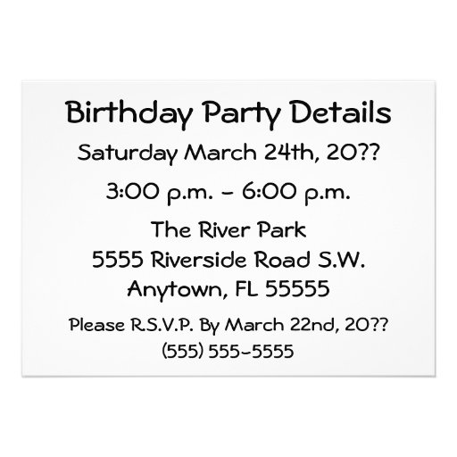 Birthday Baseball Party Invitation