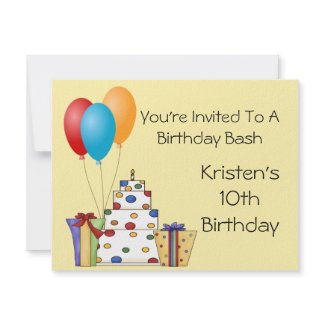 Birthday Bash Invite invitation