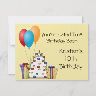 Birthday Bash Invite invitation