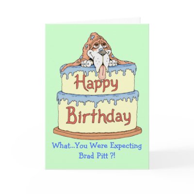 Birthday Basset Greeting Card by NormanPup