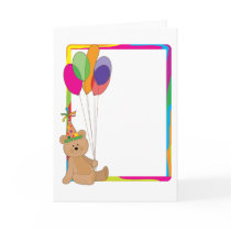 Birthday Bear Border cards