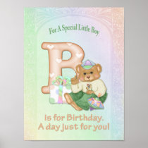 Birthday Bear Boy posters