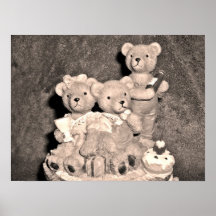 Birthday bears print