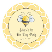 Birthday Bee-Day Favor Sticker | Bumble Bee