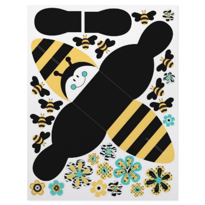 Birthday Bee Favor Box B Personalized Flyer by LetsCelebrateDesigns
