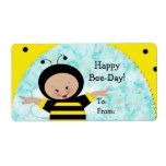 Birthday Bee Gift  Labels