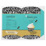 Birthday Bee Party Favor Puff Box Flyer Design