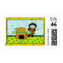 Birthday Bee Postage Stamps stamp
