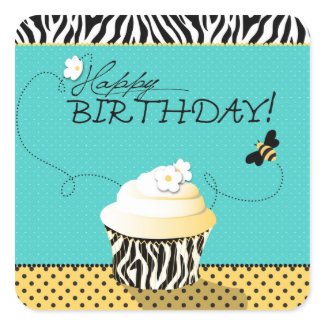 Birthday Bee Sticker 2 sticker