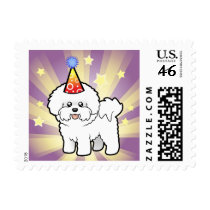 Birthday Bichon Frise Stamps