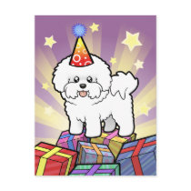 Birthday Bichon Frise Post Cards