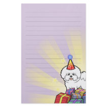 Birthday Bichon Frise Customized Stationery