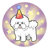 Birthday Bichon Frise Sticker