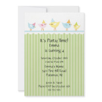Birthday Birds Kids Birthday Invitation