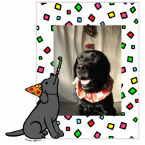 Birthday Black Labrador Cartoon Photo Frame Photo Sculpture