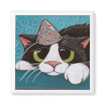 Birthday Blues - Cat Magnet
