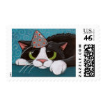 Birthday Blues (medium) Cat Postage