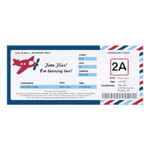 Birthday Boarding Pass Ticket Invitations