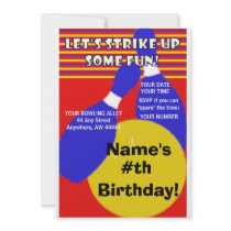 Birthday Bowling Invitation.