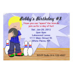 Birthday Bowling Party Custom Announcement