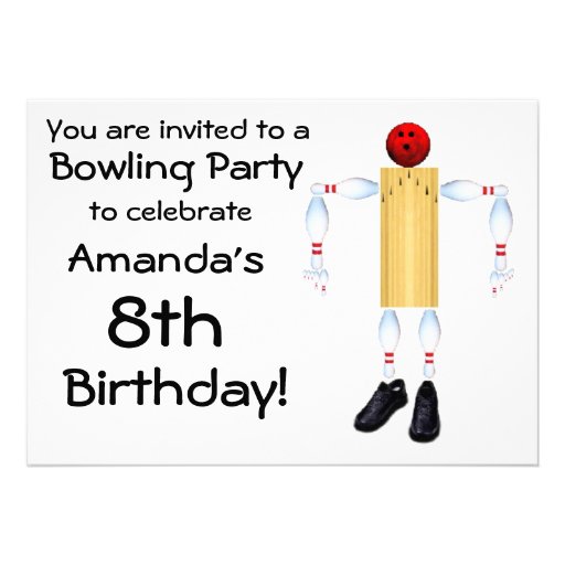 Birthday Bowling Party Invitation