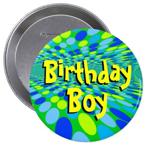 Birthday Boy Cool Button Pin | Zazzle