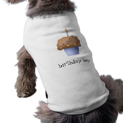 Birthday Boy Cupcake Pet Tee by Bark_Avenue