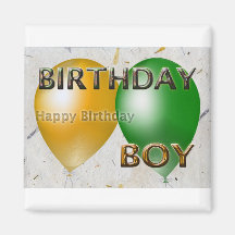 Birthday Boy Happy Birthday Magnets