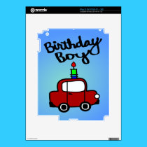 Birthday Boy With Candle And Red Car skins