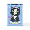 Birthday Boy With Cat Greeting Card