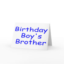 Birthday Boy's Brother cards