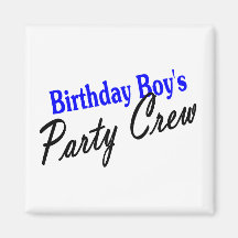 Birthday Boys Party Crew Magnets