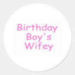 Birthday Boy's Wifey Sticker