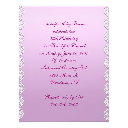 Birthday Breakfast Brunch Invite