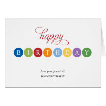 Birthday Bubbles Business Birthday Cards cards