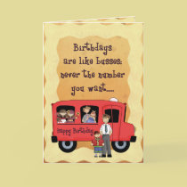 Birthday Bus cards