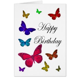 Birthday Butterflies Greeting Card