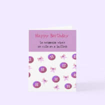 Birthday Buttons and Bows cards