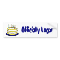 Birthday Cake and Candles Bumper Stickers