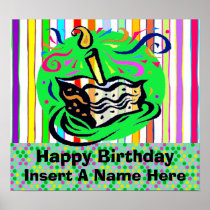 Birthday Cake Birthday Poster posters